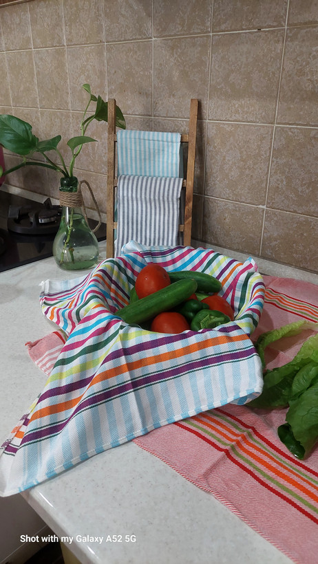 دستمال نخی یزدی طرح شطرنجی (بسته دوتایی سایز ۵۰ در ۵۰)